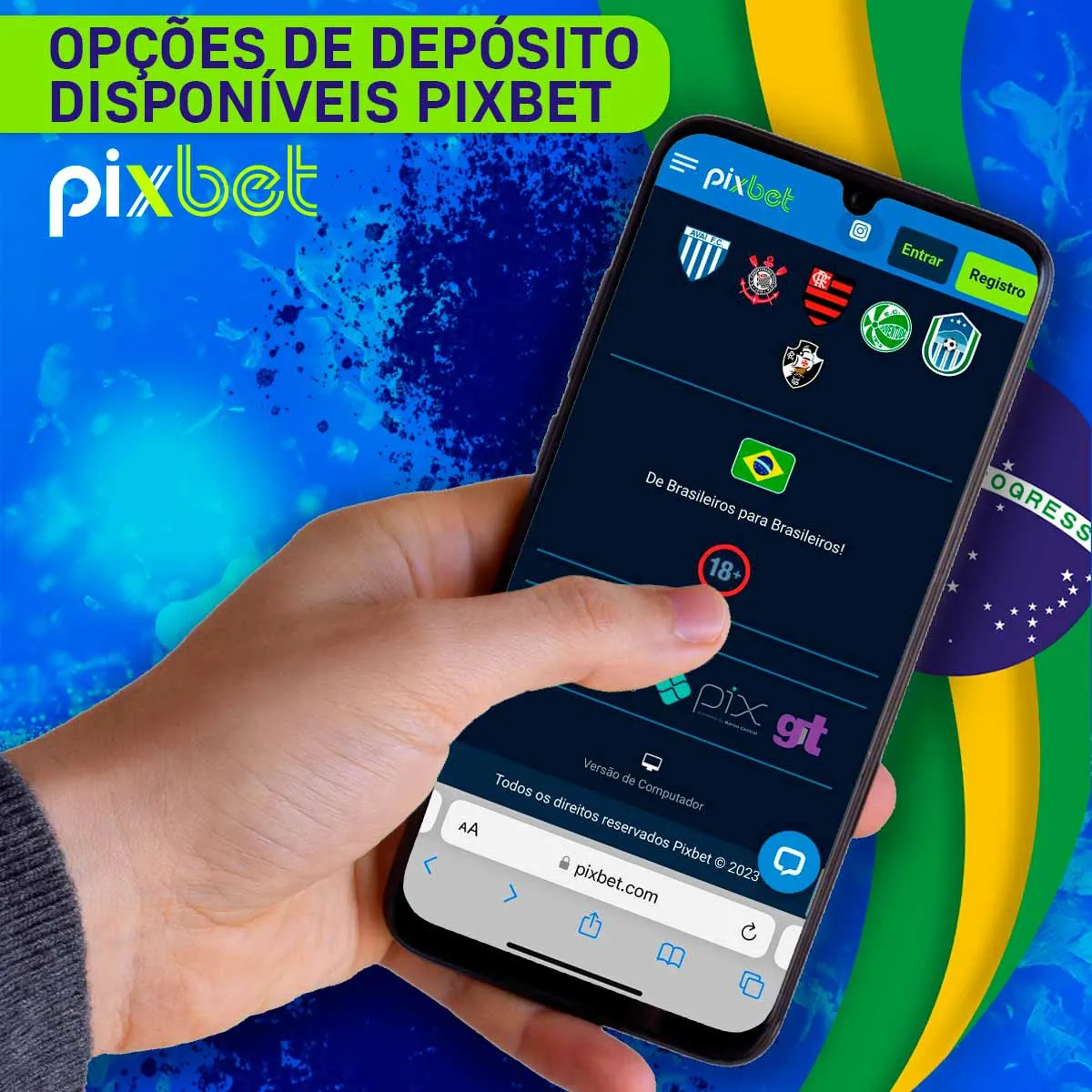 Opções de depósito disponíveis na casa de apostas Pixbet no Brasil