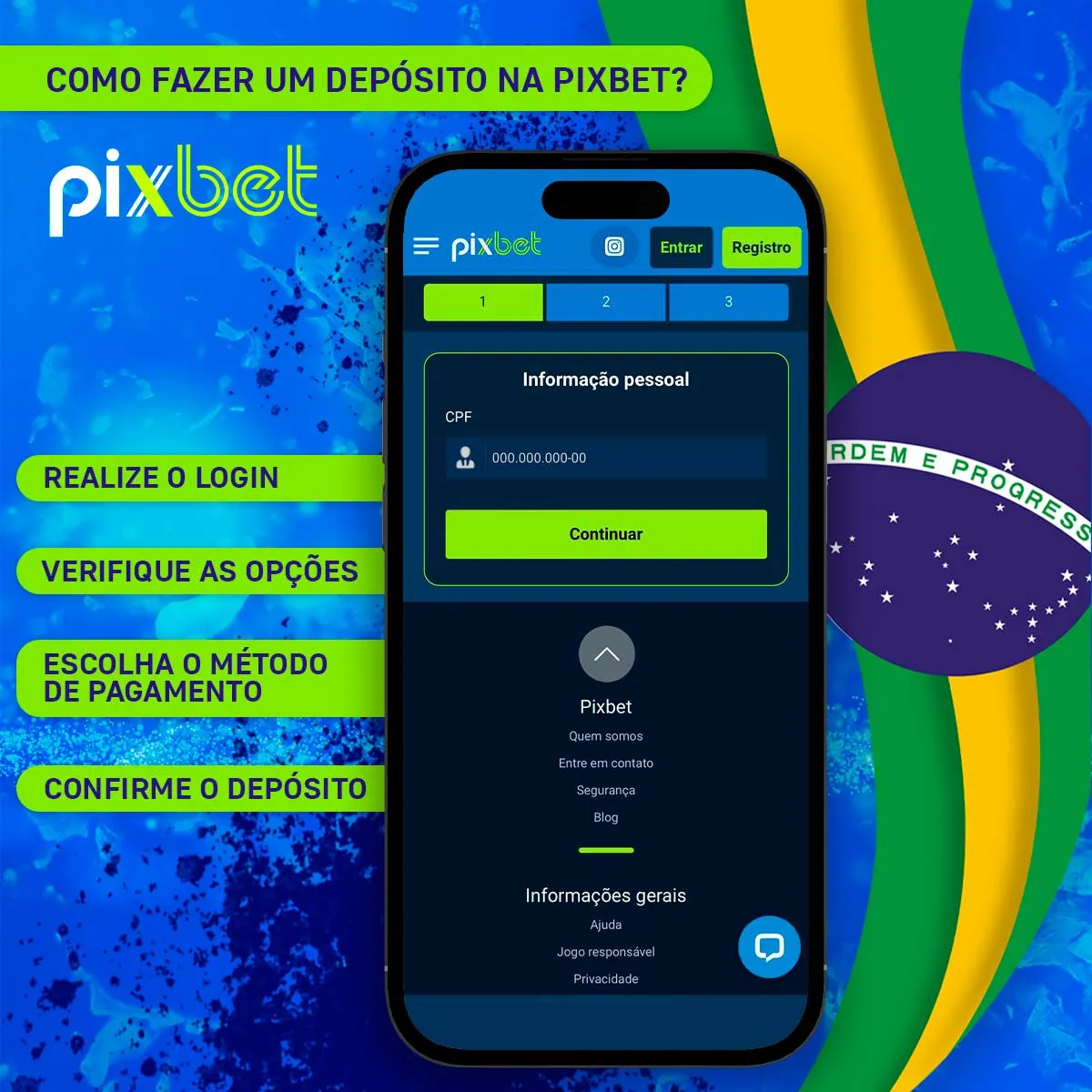 Como realizar o meu primeiro depósito em Pixbet no Brasil?