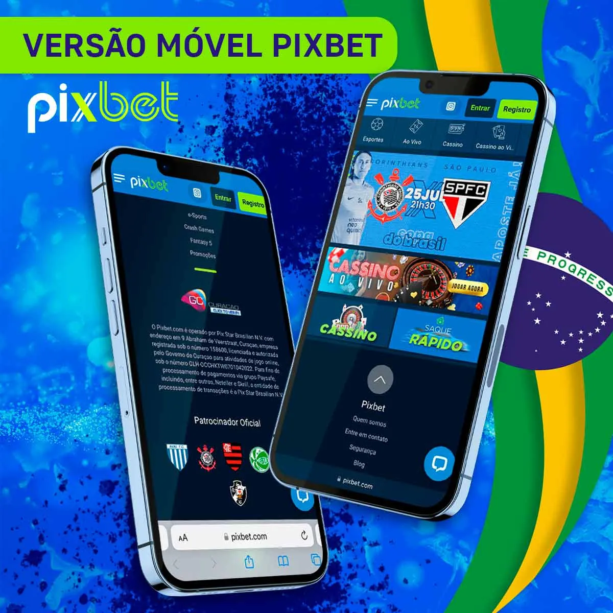 Versão móvel da casa de apostas Pixbet no Brasil