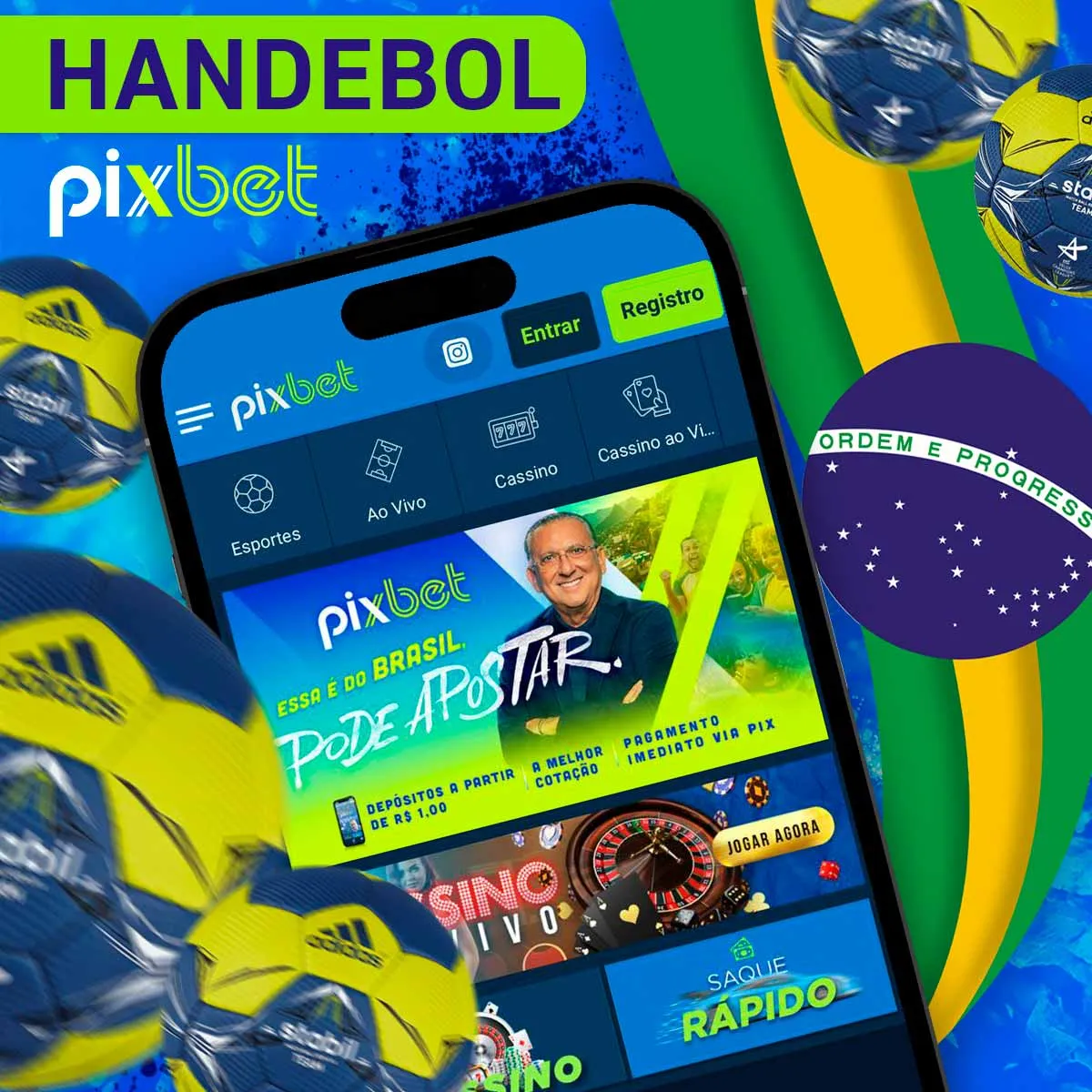Apostas de andebol na casa de apostas Pixbet no Brasil