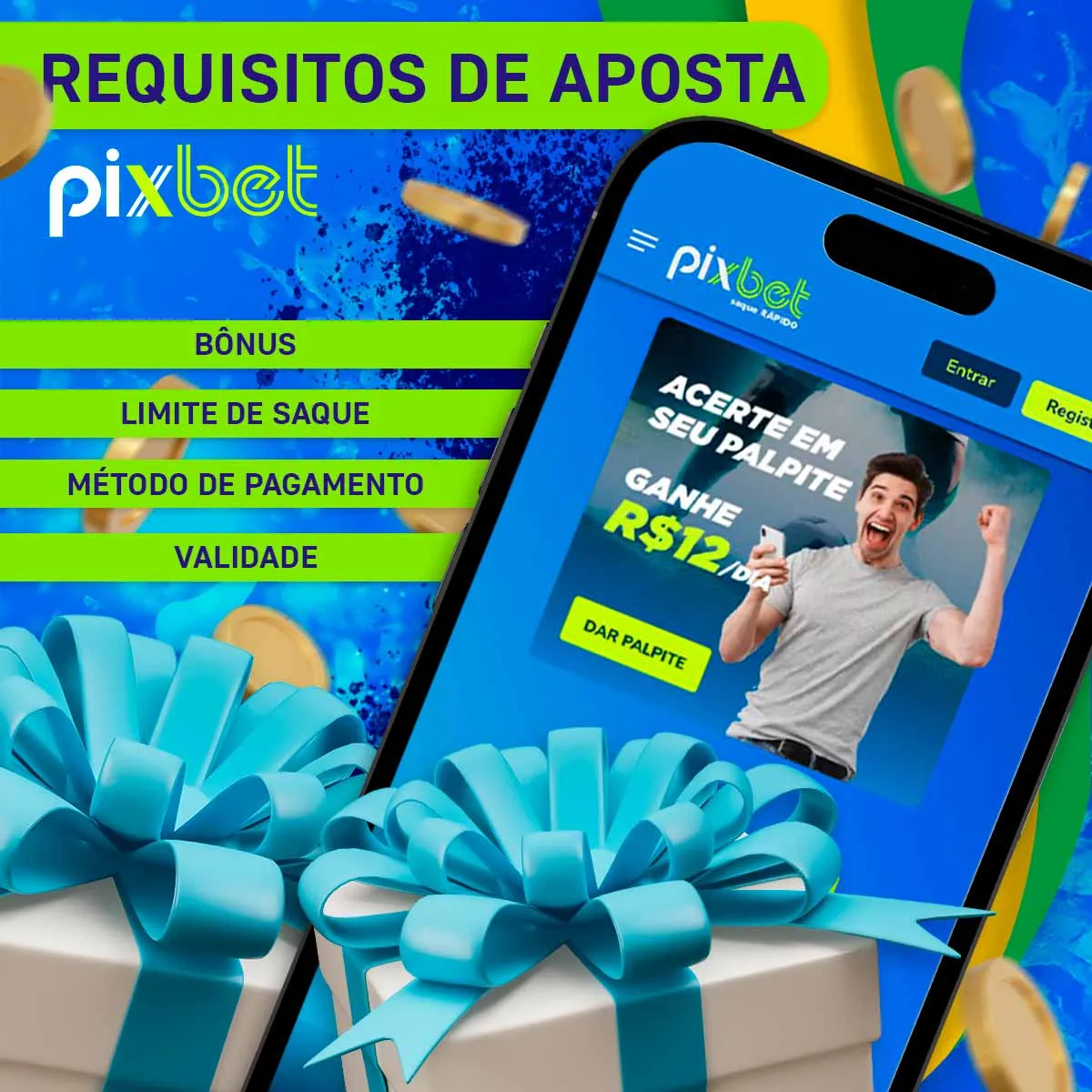 Requisitos de aposta na casa de apostas Pixbet no Brasil