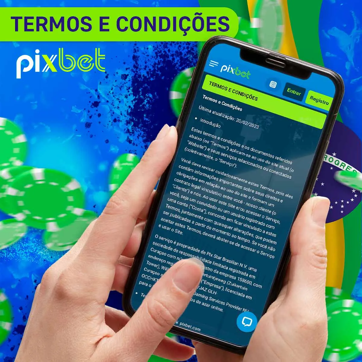 Termos e condições de casino na casa de apostas Pixbet no Brasil