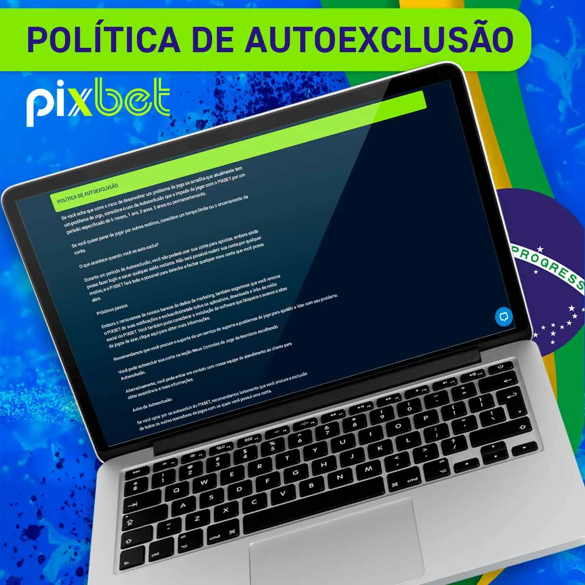 Política de autoexclusão na casa de apostas Pixbet no Brasil