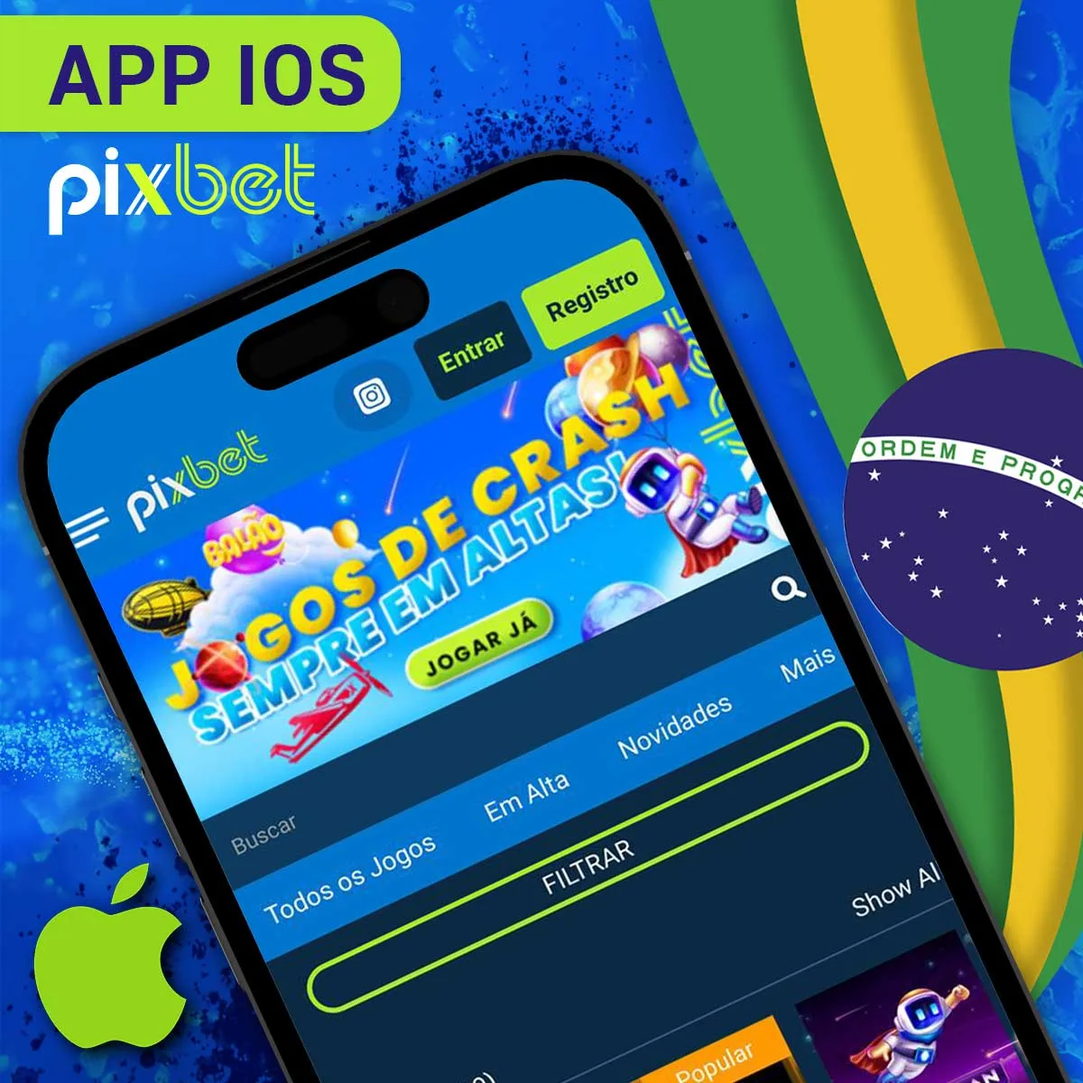 Como instalar a aplicação móvel iOS da casa de apostas Pixbet no Brasil