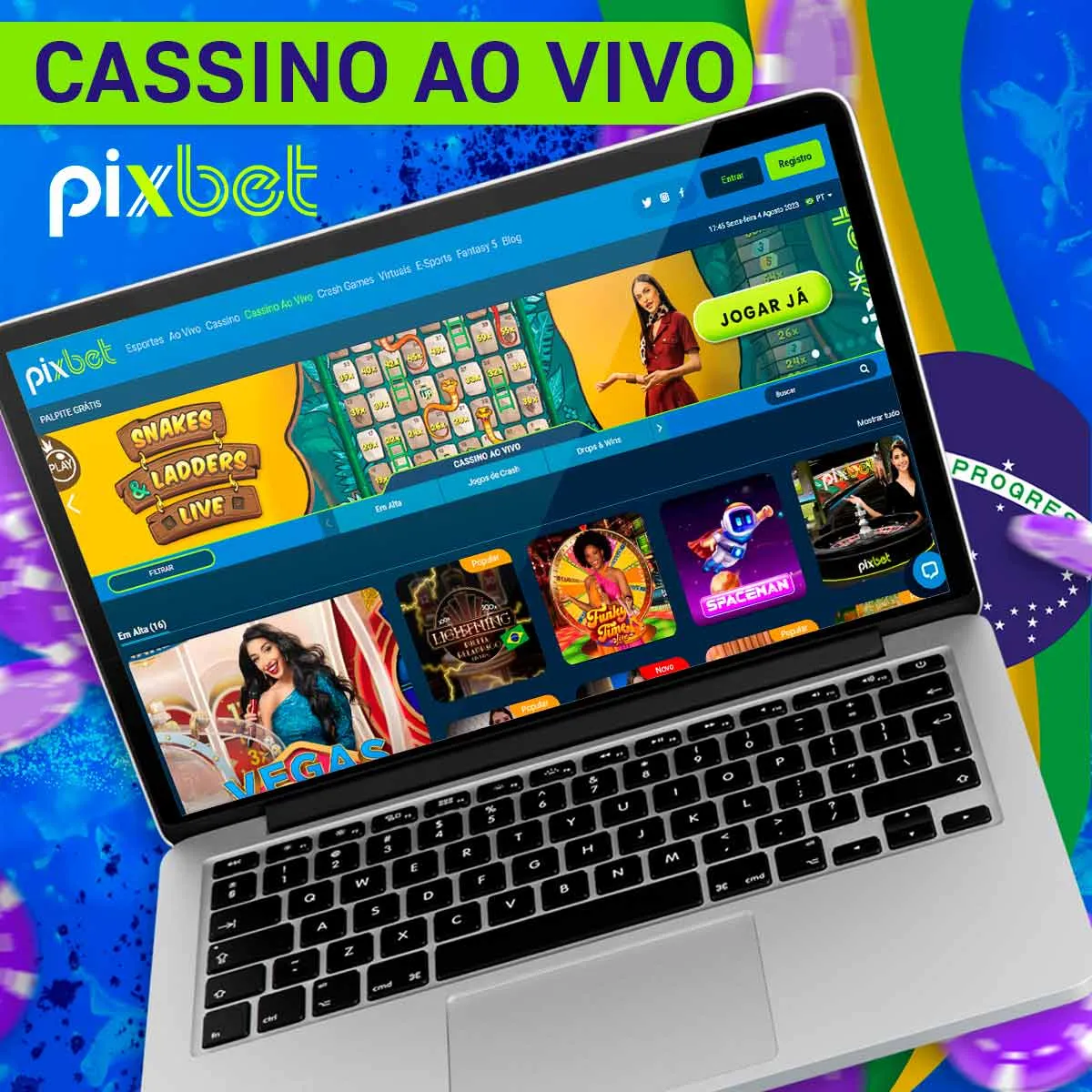Cassino ao vivo na casa de apostas Pixbet no Brasil